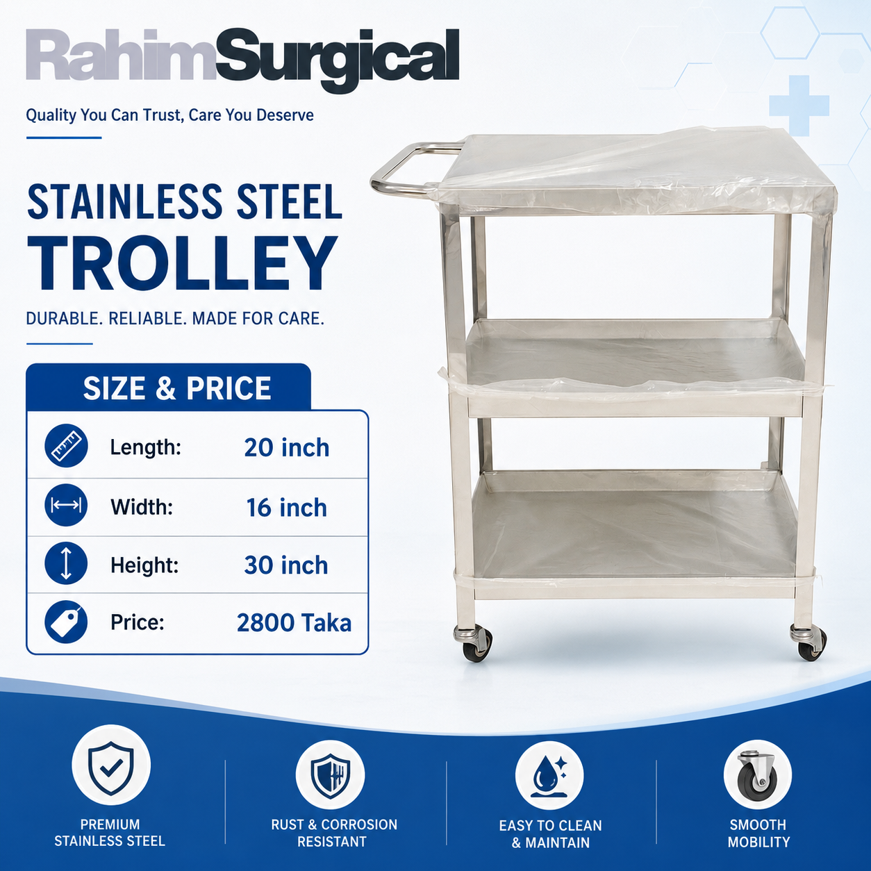 Instrument Trolley (16/20 3 self) এঙ্গেল